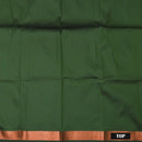 Dark Green Colour Floral Design Traditional  Pattu Pavadai Material