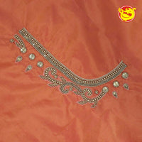 Orange Bridal Aariwork Blouse