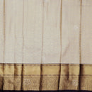 Light Beige with Dark Purple Art Silk Saree