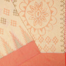 Peach color  Linen Cotton Saree