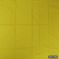 Bottle Green With Mustard Yellow Cotton Ladies Chudithar Material