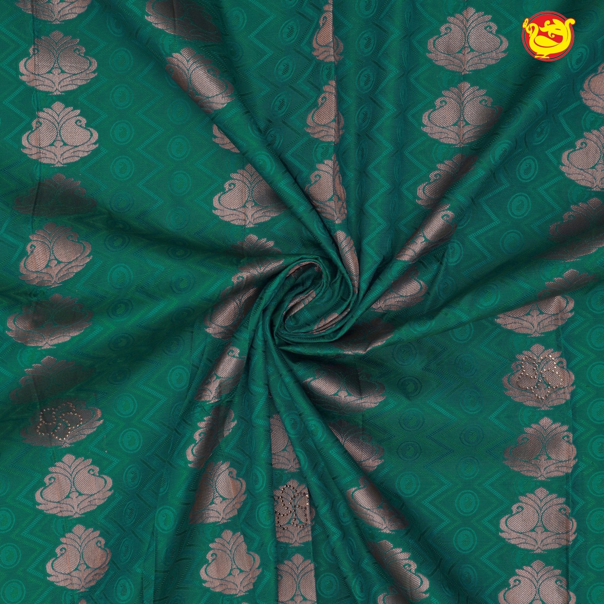 Green with Lavender Soft Silk Saree - Thenianantham