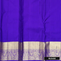 Green  with Purple Gold Zari Border Wedding Silk Saree