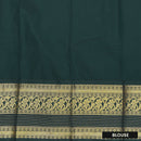Green With Dark Green Vaira Oosi Silk Saree