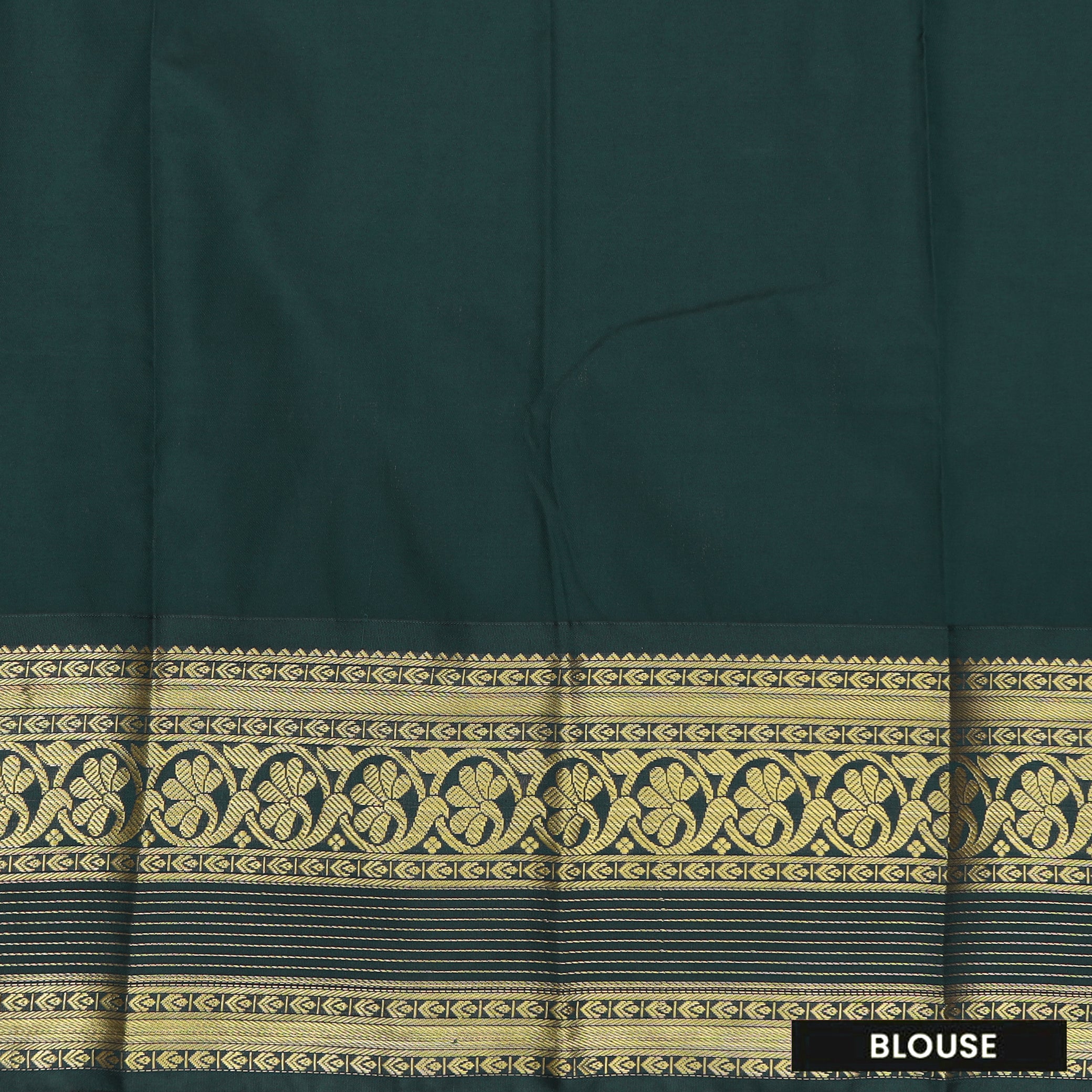 Green With Dark Green Vaira Oosi Silk Saree