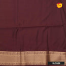 Mustard yellow with Maroon Soft Silk Saree - Thenianantham