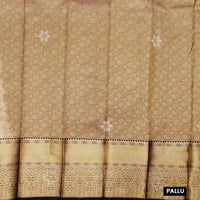 Light Beige with Dark Purple Art Silk Saree