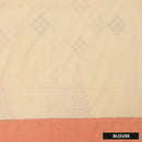 Peach color  Linen Cotton Saree