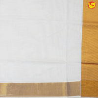 Southloom Exclusive Onam Kasavu Saree With Gold Zari Pattern (Matching Plain Blouse Included)