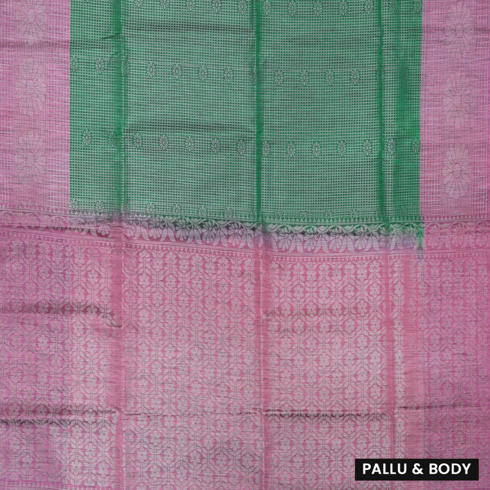 Green with Purple Soft Silk Saree