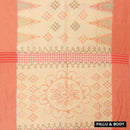 Peach color  Linen Cotton Saree
