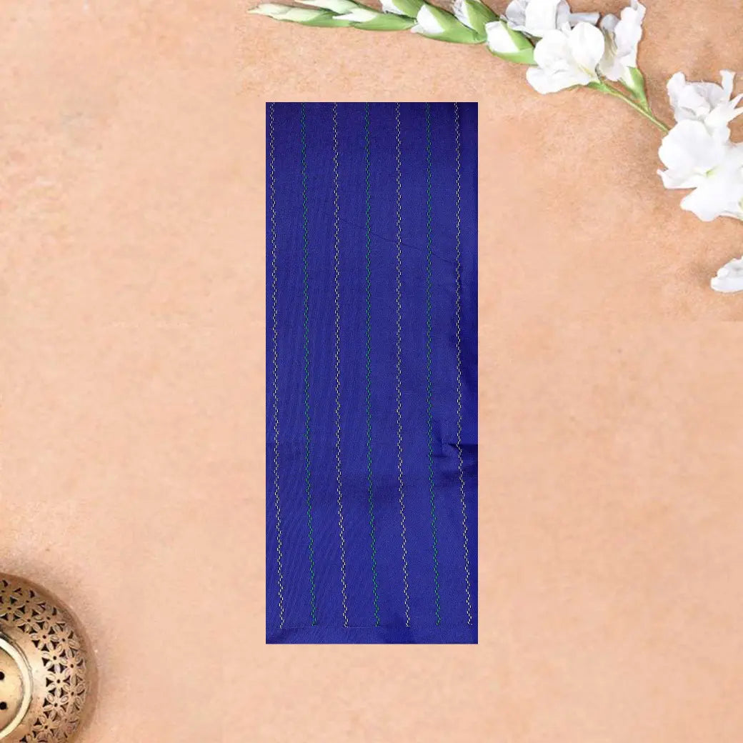 Royal Blue With Green Arani Silk Saree