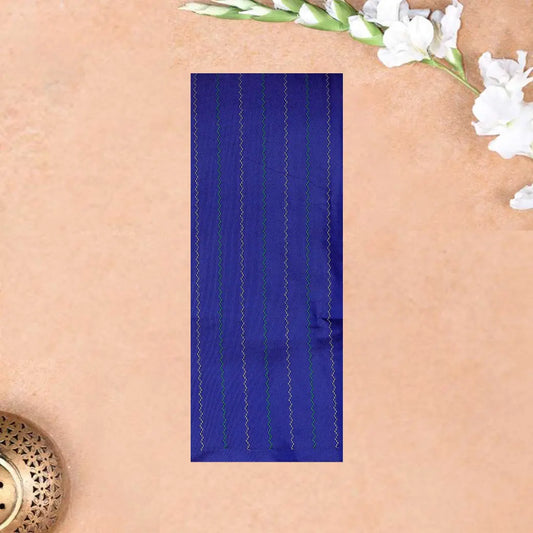 Royal Blue With Green Arani Silk Saree