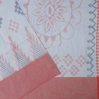 Greyblue  Linen Cotton Saree