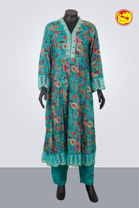 Peacock Blue Ladies Branded Readymade Chudi Set - Thenianantham