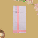 Peach Cotton Readymade Shirt and Flexi Fit Dhoti - Thenianantham