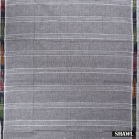 Dark Brown With Grey Cotton Ladies Chudithar Material