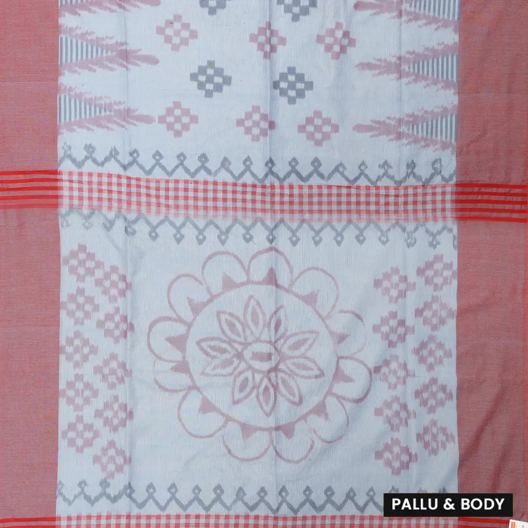 Greyblue  Linen Cotton Saree
