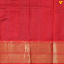 Dark Grey and Dark Red With Gold Zari Floral Buttas Pure Silk Cotton Saree - Thenianantham