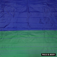 Royal Blue With Green Arani Silk Saree