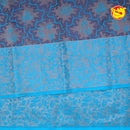 Blue Wedding Silk Saree With Light Blue Pallu - Thenianantham