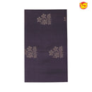 Midnight blue with peacock green border soft silk saree