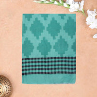 Green color  Linen Cotton Saree