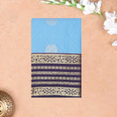 Sky blue With violet Vaira Oosi Silk Saree