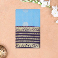 Sky blue With violet Vaira Oosi Silk Saree