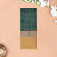 Green With Mustard Arani Silk Saree