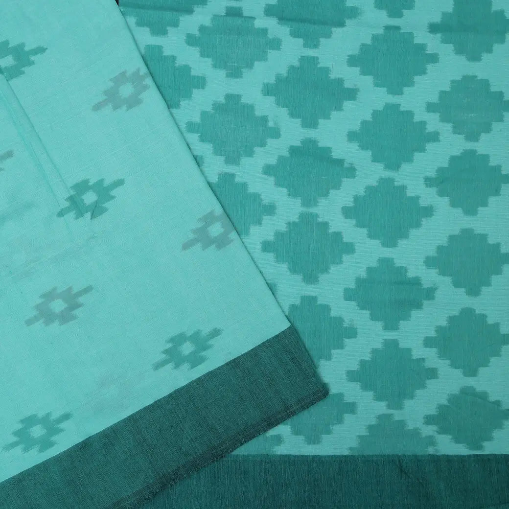 Green color  Linen Cotton Saree