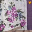 Off - White Purple Kota Saree - Thenianantham