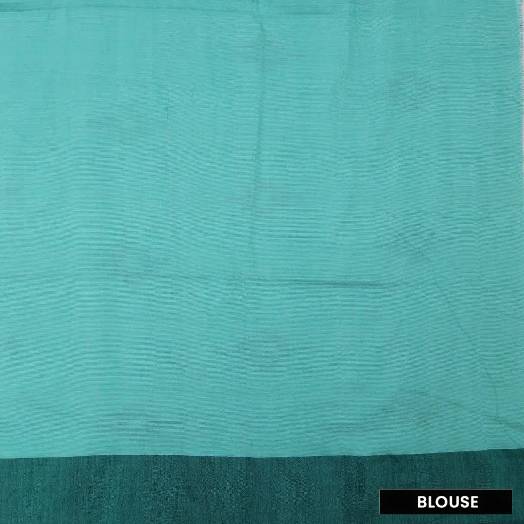 Green color  Linen Cotton Saree