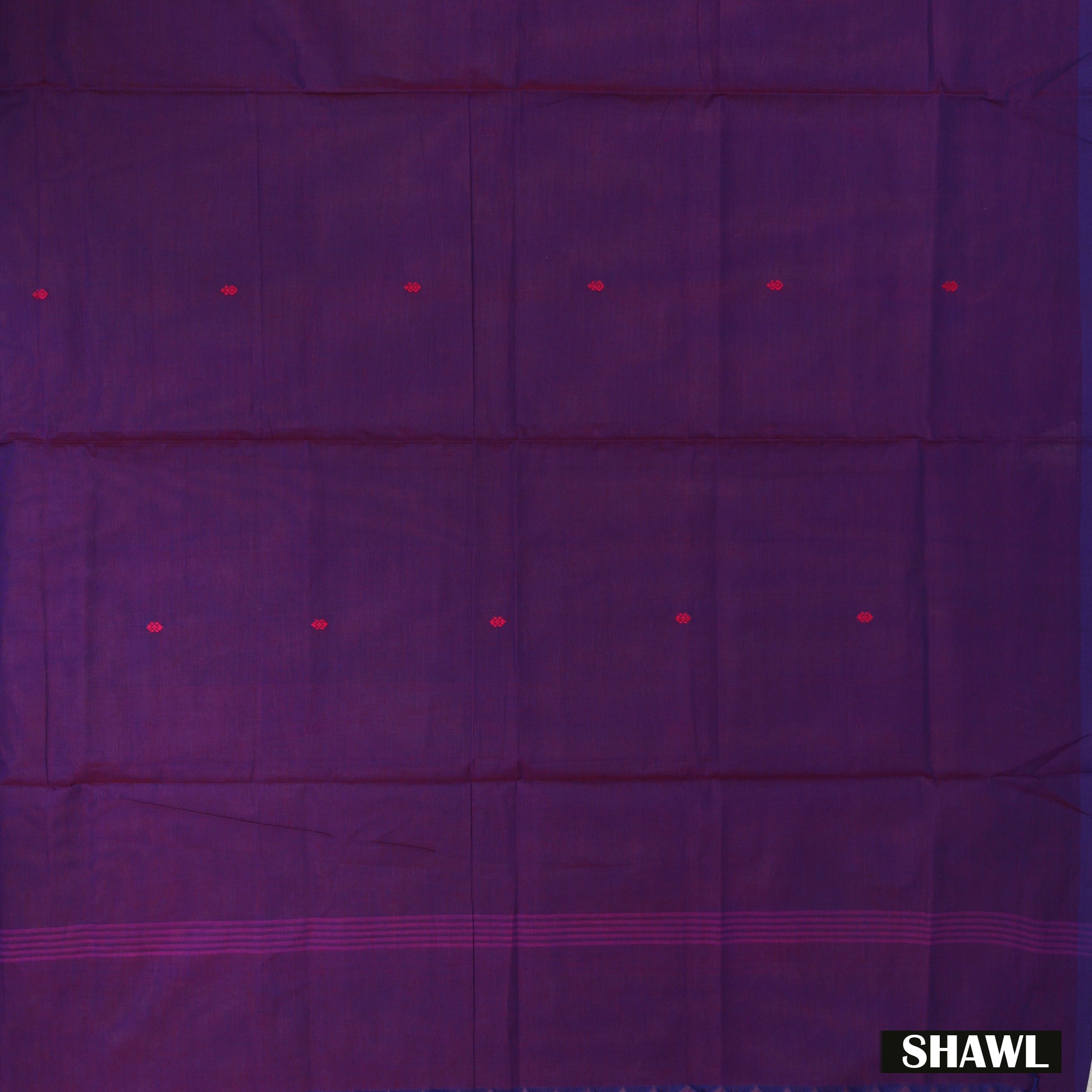 Magenta With Deep Purple Cotton Ladies Chudithar Material