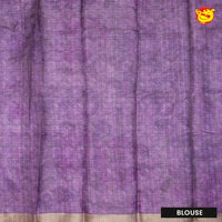 Off - White Purple Kota Saree - Thenianantham