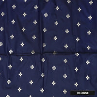 Wood  with Blue Soft Silk Saree