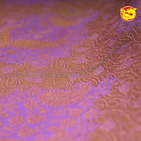 Gold Wedding Silk Saree With Lavender Pallu - Thenianantham