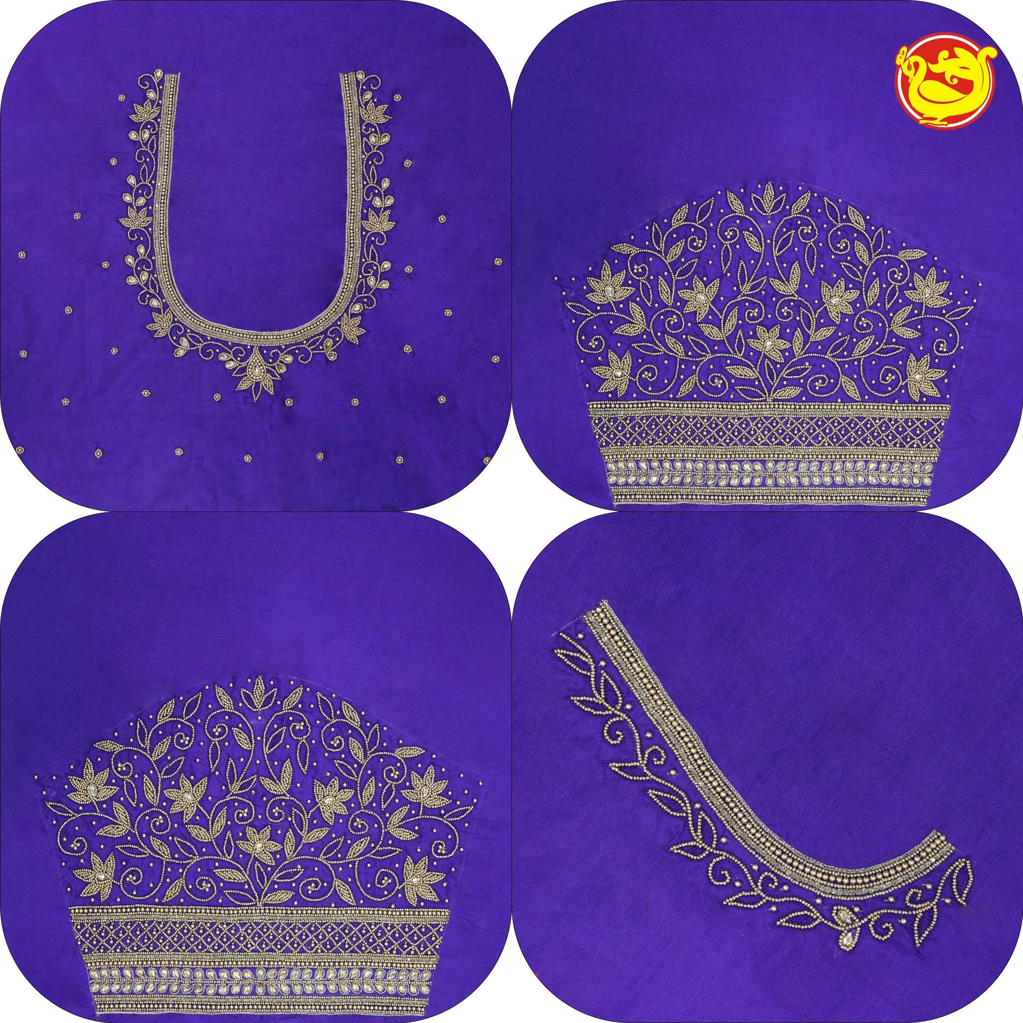 Violet Bridal Aariwork Blouse