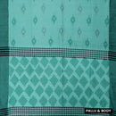 Green color  Linen Cotton Saree