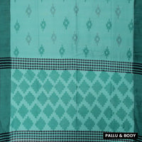 Green color  Linen Cotton Saree