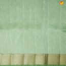 Olive Green with Gold Zari Border Tissue With Digital Prints saree - Thenianantham