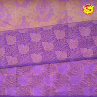 Gold Wedding Silk Saree With Lavender Pallu - Thenianantham