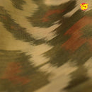 Red With Olive Green Pochampally Silk Saree