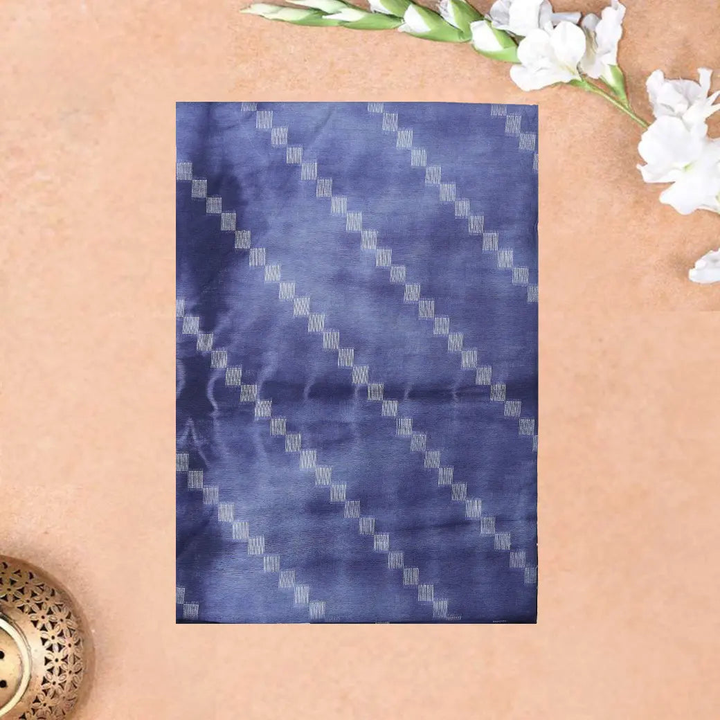 Navy Blue color  Linen Cotton Saree