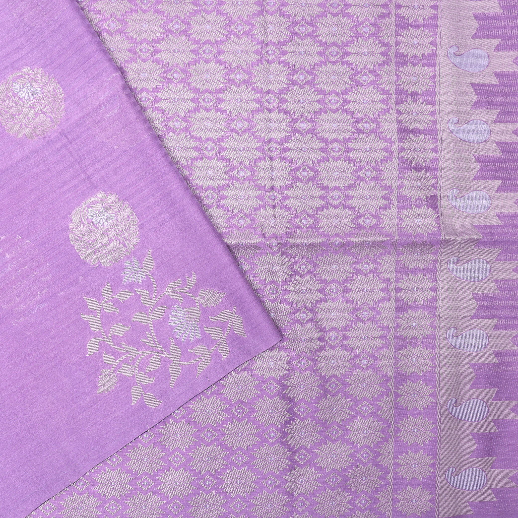 Lavender Soft Silk Saree