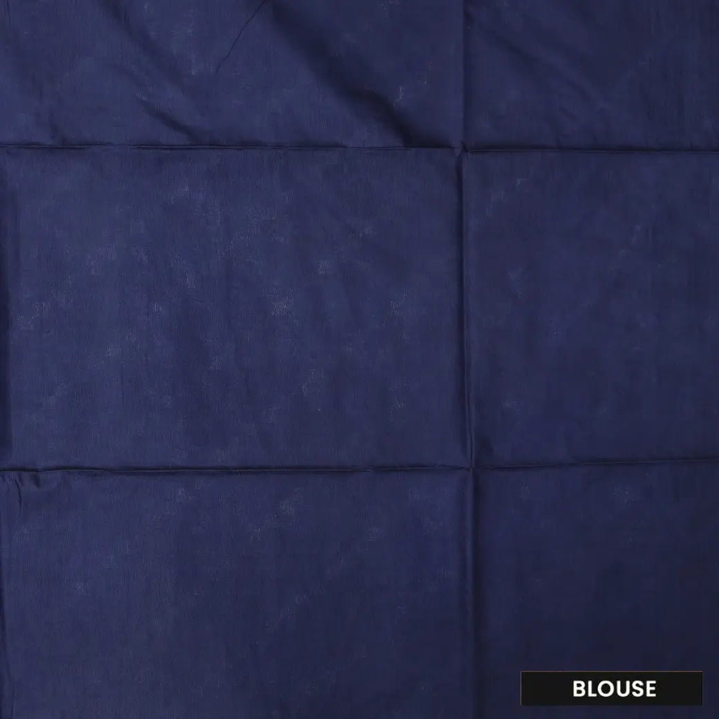 Navy Blue color  Linen Cotton Saree