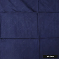 Navy Blue color  Linen Cotton Saree