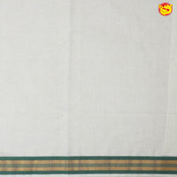 Southloom Exclusive Onam Kasavu Saree With Green Border Pattern (Matching Plain Blouse Included)