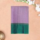 Medium Purple with Dark Green Soft Silk Saree