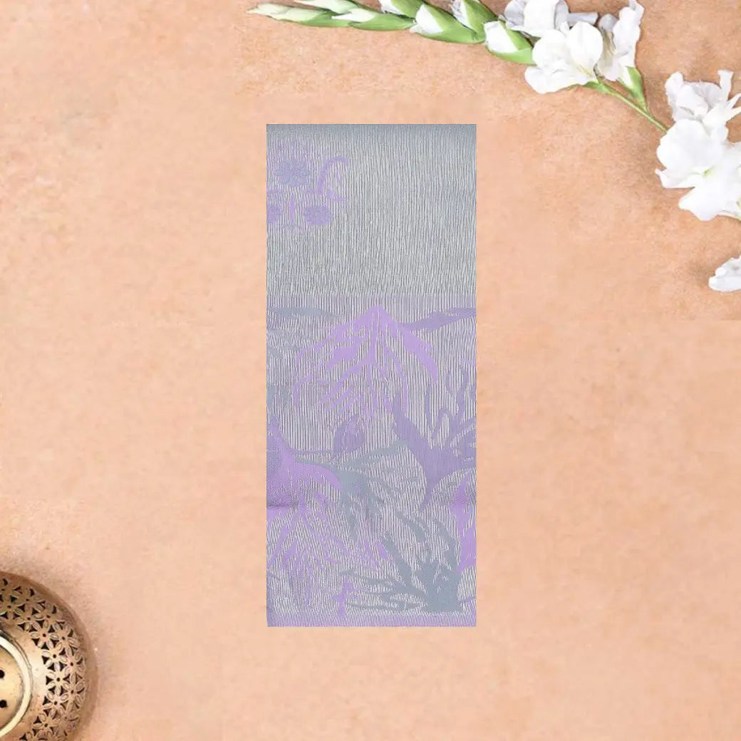 Gray with Lavender Kubera Silk Saree